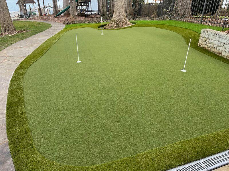 Install a custom golf putting green in your backyard in Pinehurst, NC